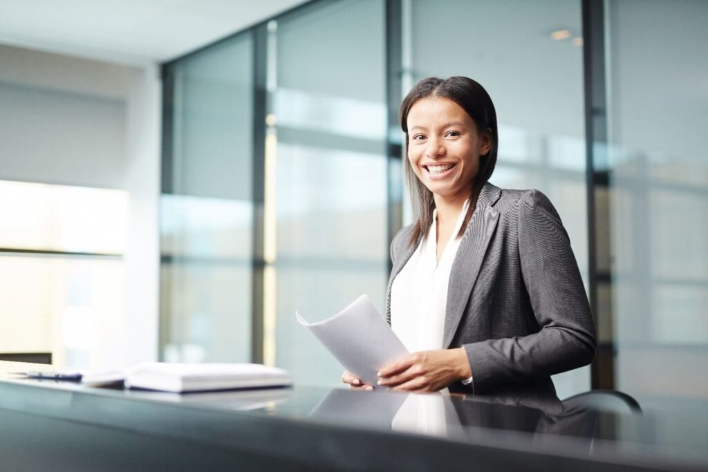 A Professional Woman Filing a Federal Worker's Compensation Form in Cherry Hill, NJ